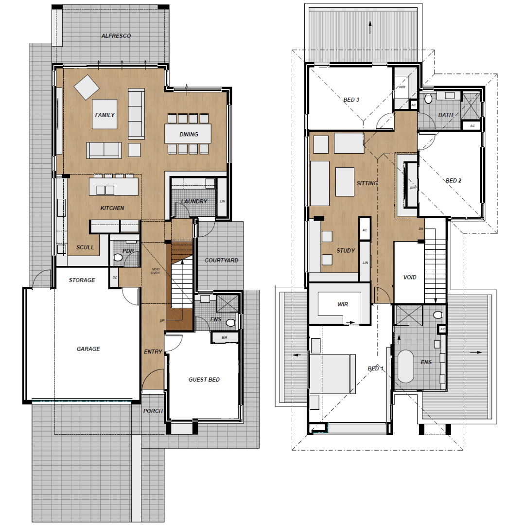 custom homes double storey floor plan