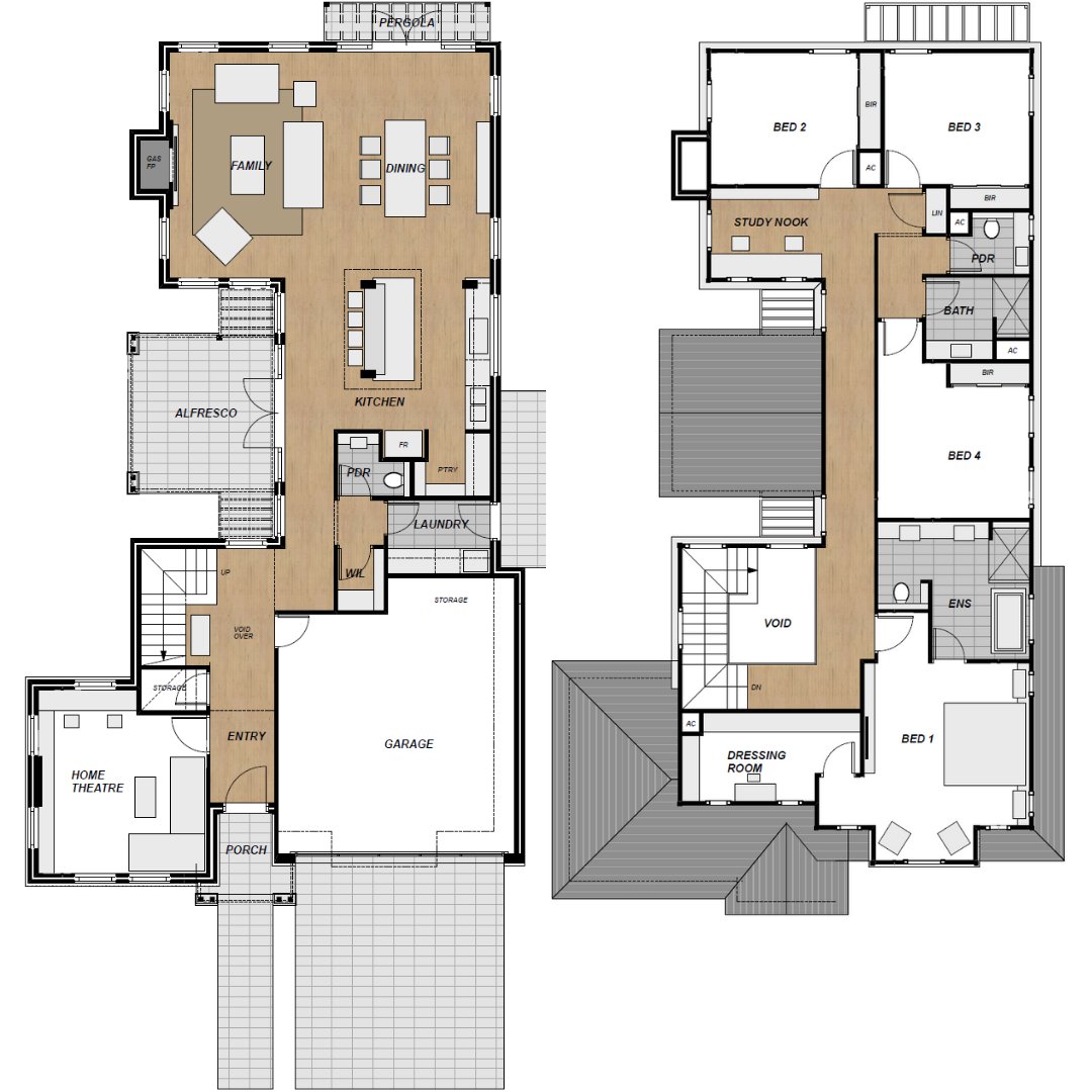 Hamptons style floor plans